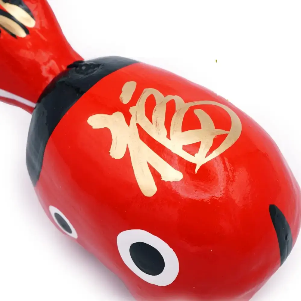 Akabeko Red Lucky Cow Figurine Handcrafted Japanese Home Decor Small - Image 3