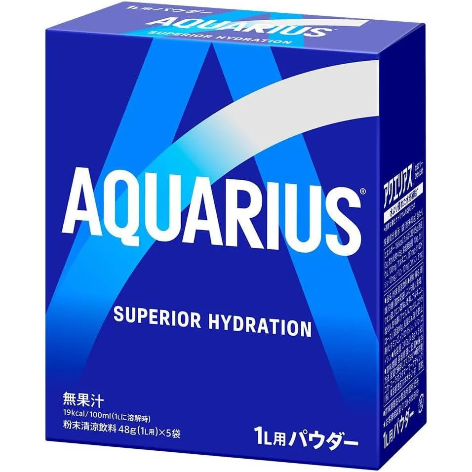 Aquarius Sports Drink Powder Ion Supply Hydration Mix 48g (5 Bags) - Image 2