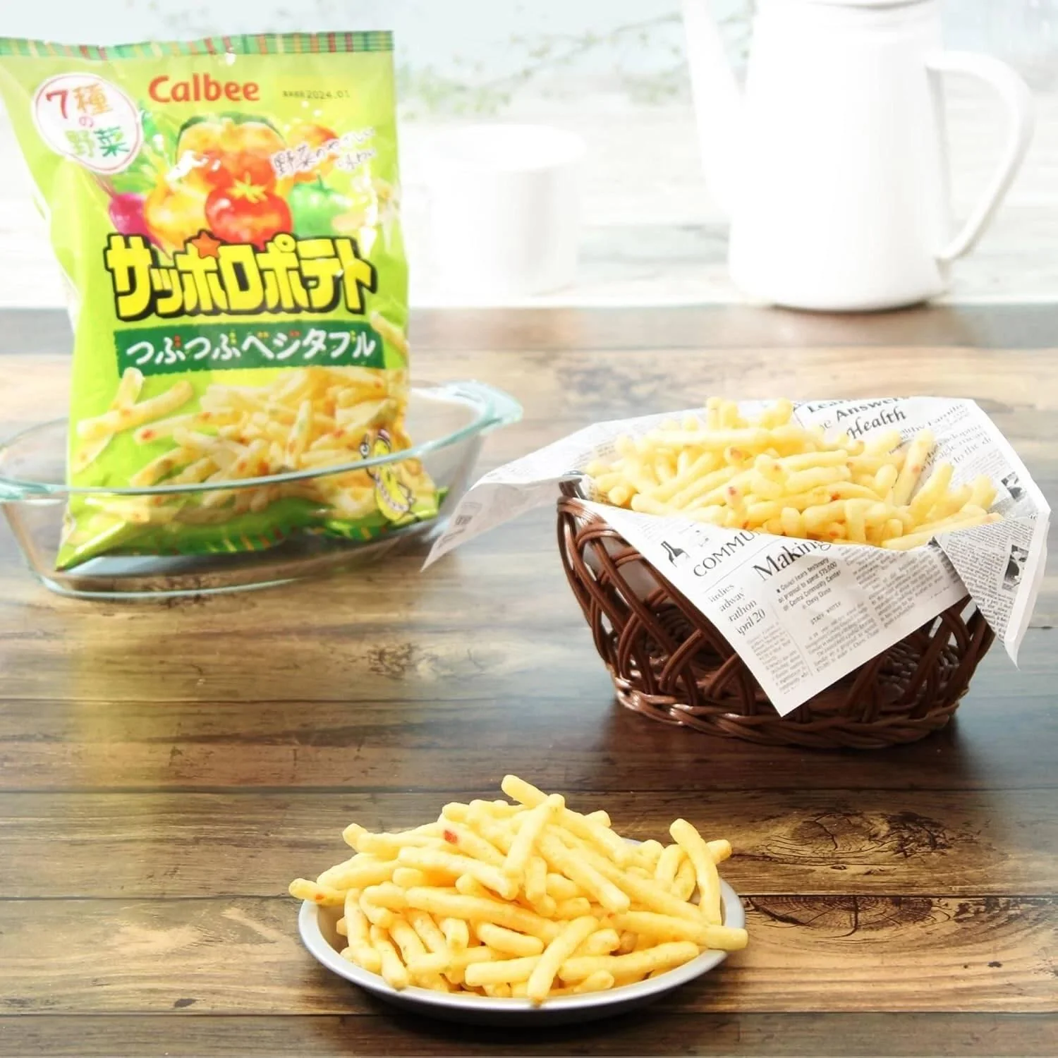Calbee Sapporo Potato Mixed Vegetables Potato Sticks 72g (Pack of 3) - Image 2