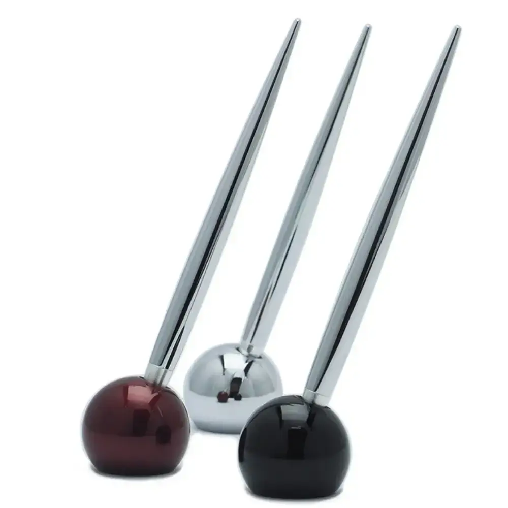 Delight Labo Silver Ballpoint Pen & Sand Red Stand Set ZE226C - Image 4