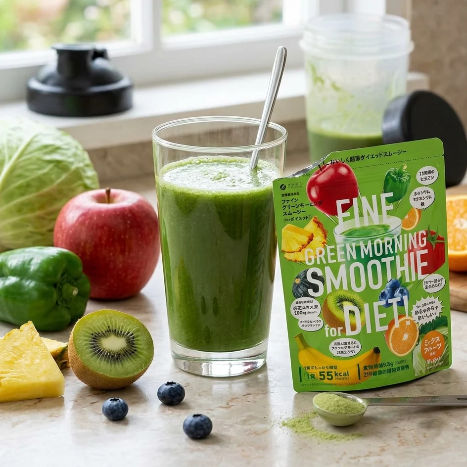 Morning Smoothie Vegetable & Fruit Mix Green Juice Powder 200g - Image 2