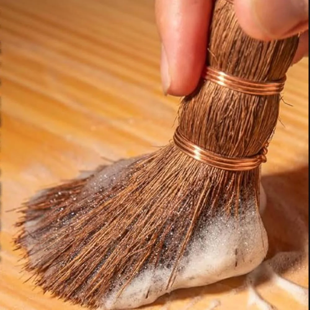 Handmade Biodegradable Palm Fiber Dish Scrubber 12cm - Image 2