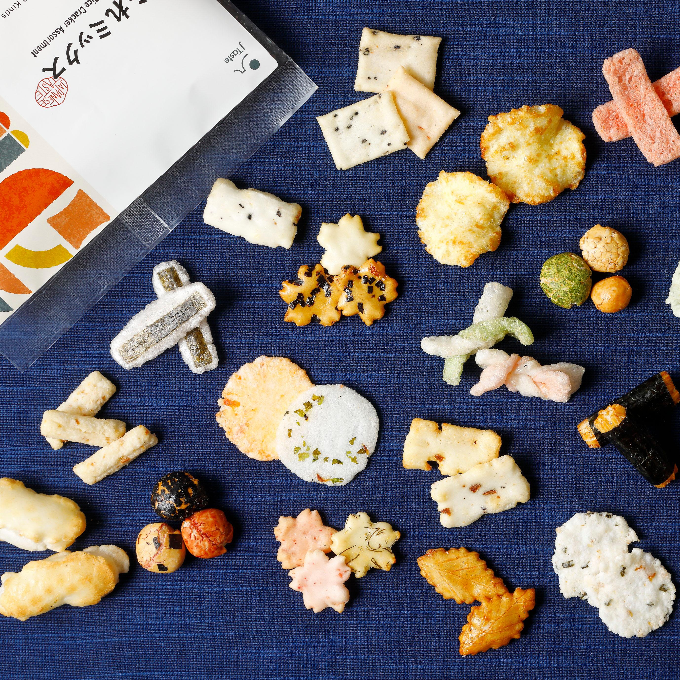 J Taste Arare Mix Rice Cracker 20+ Kinds Assortment 80g (Pack of 3) - Image 2