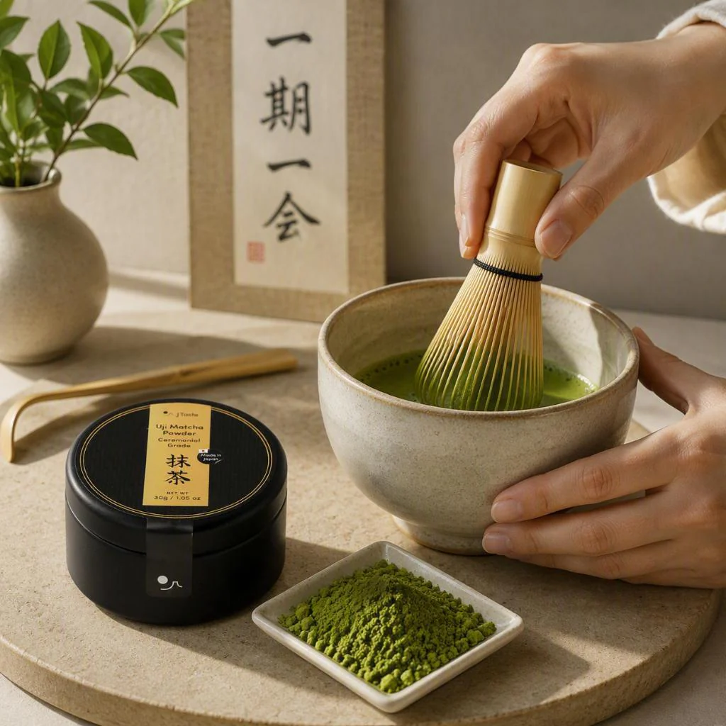 J Taste Premium Stone-Ground Uji Matcha Powder Ceremonial Grade 30g - Image 2