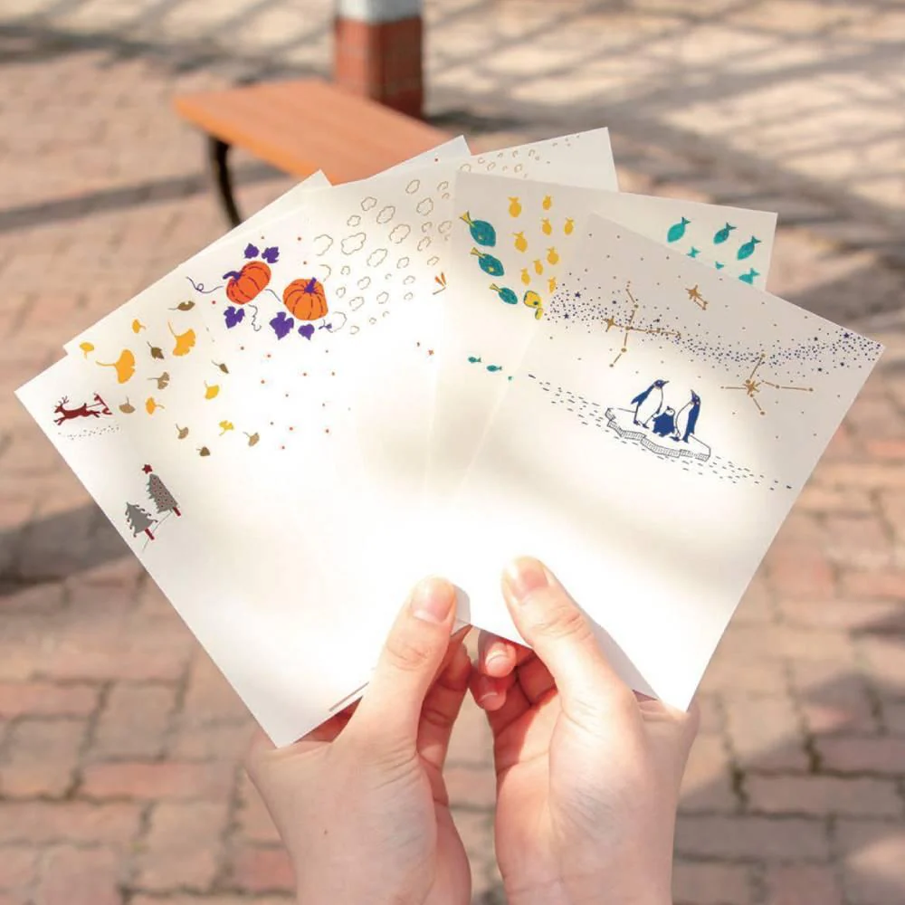 July Seasonal Foil Stamped Postcard Starry Night Design - Image 3