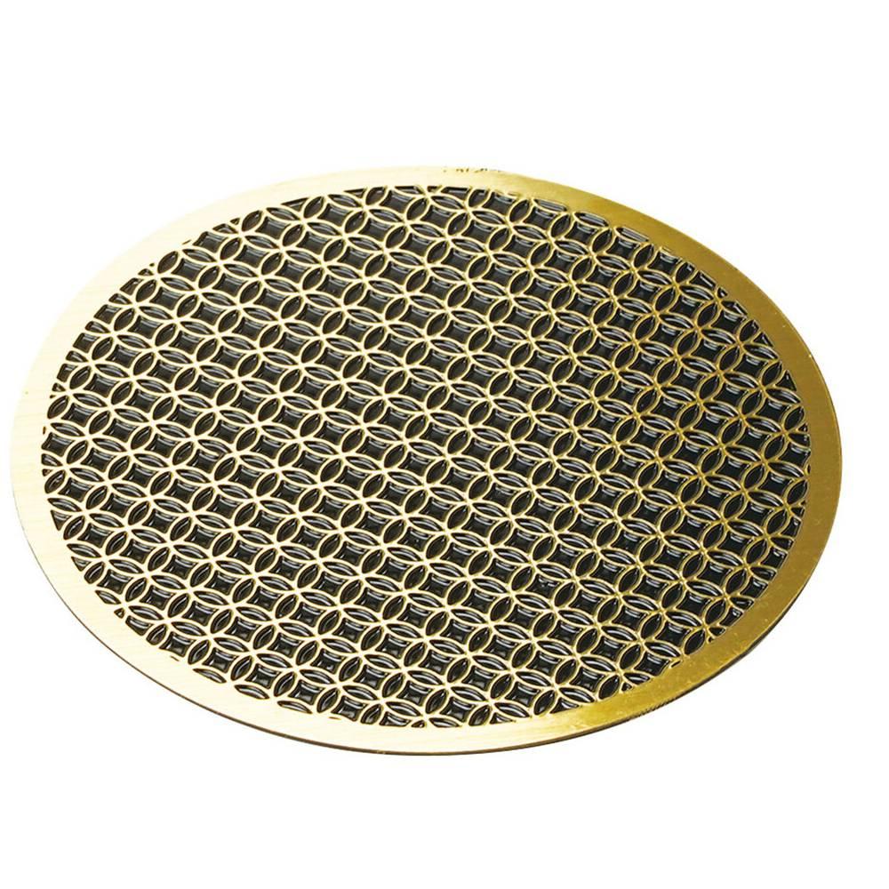 Luxury Brass Coaster Japanese Design Shippo Circles Pattern φ8.6cm