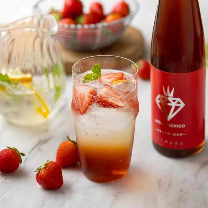 Marushige Migaki Strawberry Premium Drinking Vinegar 500ml - Image 2