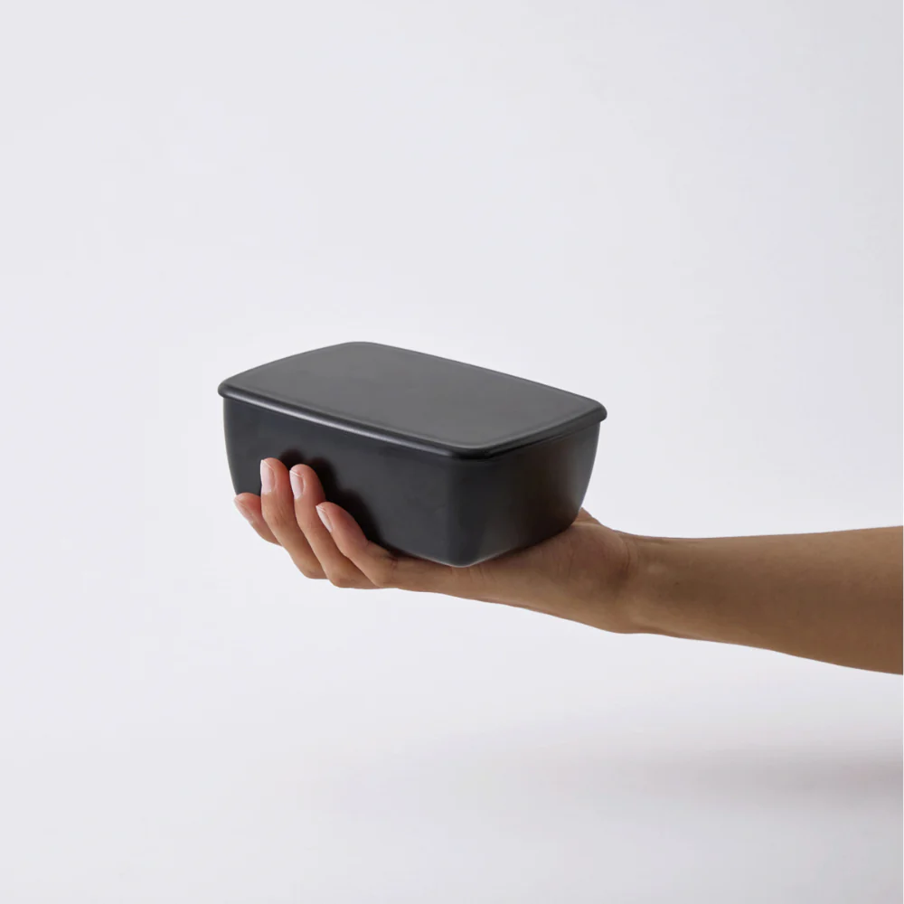 Minimalist Black Microwaveable Bento Lunch Box Big Capacity 600ml - Image 3