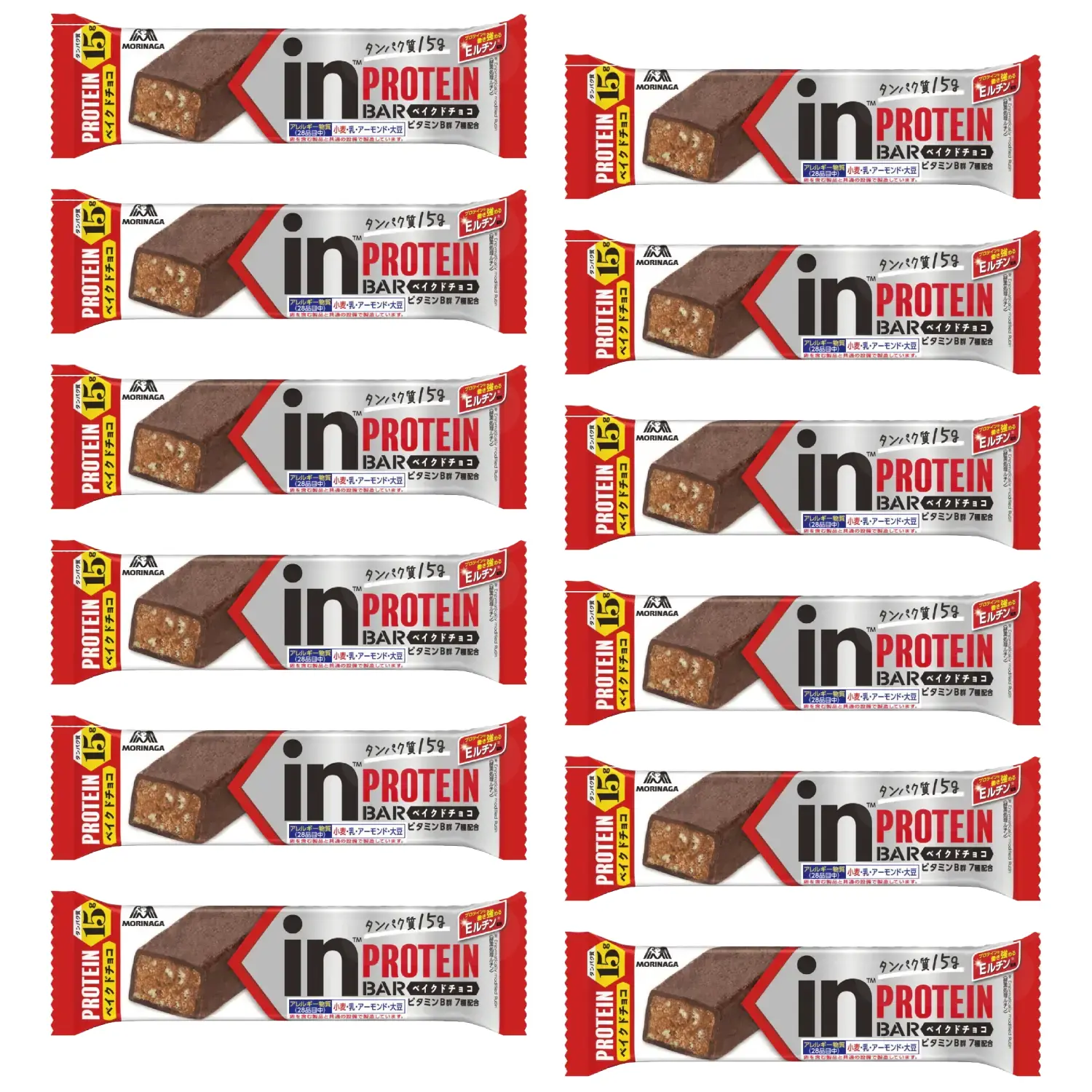 Morinaga Weider in Bar Protein Baked Chocolate Flavor (Pack of 12)