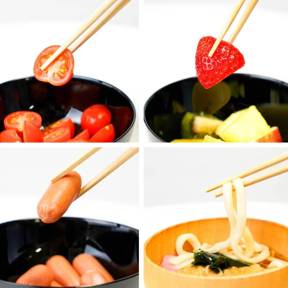 Pentagonal Chopsticks Patented Non-Slip Technology Terrazzo Navy 23cm - Image 3