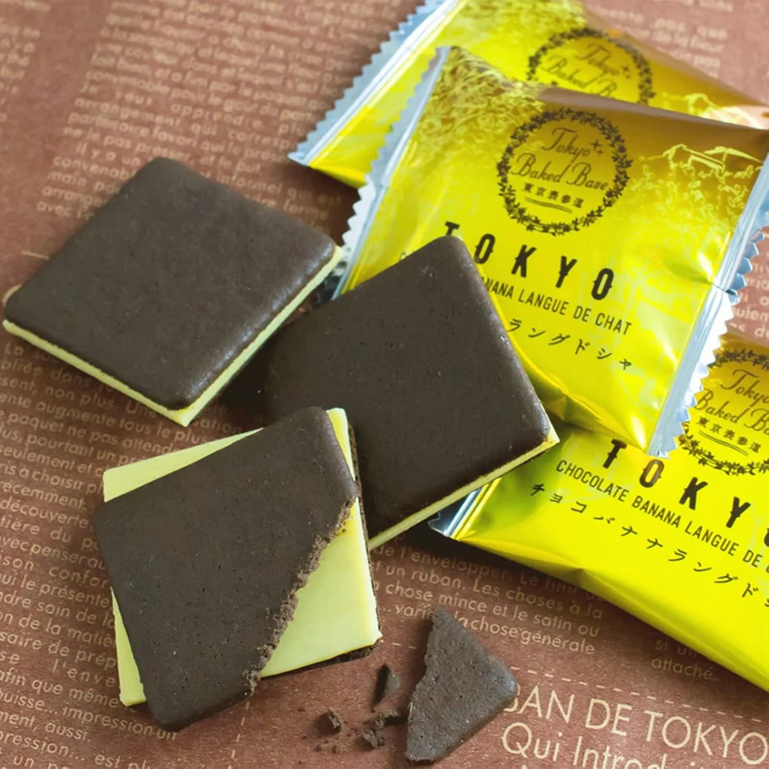 Tokyo Baked Base Chocolate Banana Langue de Chat Cookies 20 Pieces - Image 6